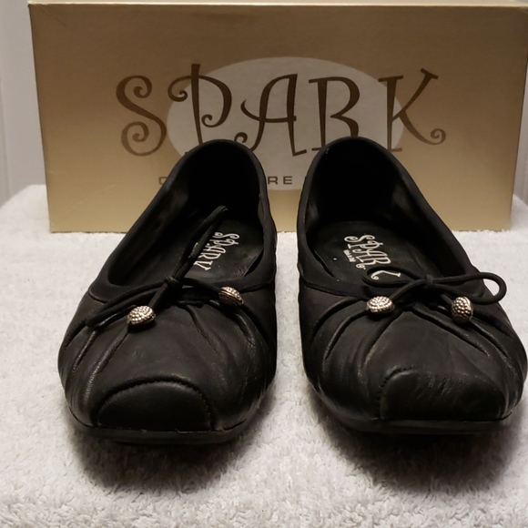 Spark ballerina flats, black leather, 8 - Picture 5 of 10